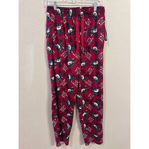 Pajama Pants Happy Elf'n Holidays‎ Red Lounge Sleep Medium